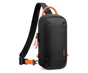 tomtoc Bandolera Bolso Sling Bag compatible con Nintendo Switch 2 Console 2025, Bolsa protectora Funda portátil de viaje para juegos con 8 ranuras para cartuchos, cargador y accesorios, Negro