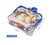 Tomvorks 13 PCS Niños Instrumentos Musicales Juguetes, Juguetes de Educación Temprana, Coloridos Instrumentos de Percusión de Madera para Niños Pequeños Niñas Preescolares, con Bolsa de