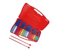 Tomvorks 25 Notas de Aluminio para Niños Coloridos Xilófono, Instrumento Profesional para Educación Temprana, Presenta 2 Octavas, Gama G-g, Estuche de Transporte con, Ideal para Hogar,