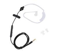 Tomvorks Auriculares Intrauditivos Auricular Flexible con Cancelación de Ruido para iOS y Mientras Se Conduce Deportes Enchufe de 3,5 Mm 1 Unidad (Tubo Blanco Linea Negra)