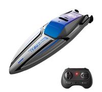 Tomvorks Barco de Control Remoto Recargable de 2,4 GHz, Mini Barco Acrobacias Emocionante, Juguete para Niños, Negro (#3)