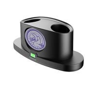 Tomvorks Cargador de Micrófono Magnético Inteligente Base de Carga Innovadora Fuente Alimentación Confiable para Diversas Ocasiones, Plástico Negro 7,4 * 2,5 Pulgadas