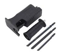 Tomvorks Convertidor de Taladro Eléctrico, Herramienta Eficiente para Trabajar la Madera para Entusiastas del Bricolaje, ABS+Metal, 1, 2 Hojas de Sierra (con 3 hojas sierra)