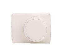 Tomvorks Estuche de Transporte para Cámara Funda Protectora de Cuero PU con Correa Hombro Desmontable para V1 Estuche Cámara Premium Exteriores (Blanca)