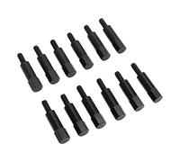 Tomvorks Heavy Duty 12PCS Mini Valve Cover Hex Stud Nut Set Black for SB 260 289 302 351W Engine Valve Cover Set, with Stable Performance, Precise Fitness, and Premium Quality, for