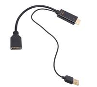 Tomvorks Interfaz Multimedia HD a Adaptador de Cable Hembra DisplayPort Transmisión sin Pérdidas 4K 60Hz para Uso Doméstico y de Oficina, Diseño Elegante y Duradero