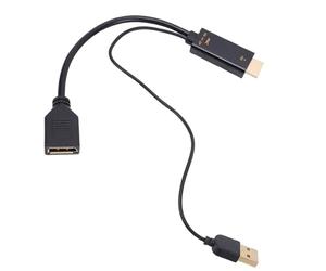 Tomvorks Interfaz Multimedia HD a Adaptador de Cable Hembra DisplayPort Transmisión sin Pérdidas 4K 60Hz para Uso Doméstico y de Oficina, Diseño Elegante y Duradero