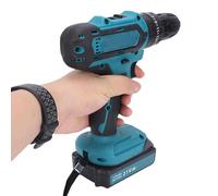 Tomvorks Juego de Taladro Eléctrico Portátil con Control de Doble Velocidad para Renovaciones del Hogar y Montaje Garaje (Enchufe europeo de 100-240 V.)