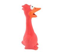Tomvorks Juguete de Pollo Chirriante para Apretar para Perros, Juguete Interactivo Resistente a Las Mordeduras Perros Pequeños, Medianos y Grandes (Roja)