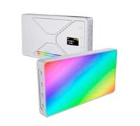 Tomvorks Luz LED RGB para Videoconferencia, Luces de Video con 24 Efectos de Escena, Soporte de Zapatos Fríos de Cámara DSLR, Batería Incorporada, 4000 MAh, 225 Cuentas de Lámparas, Más