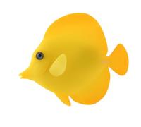 Tomvorks Peces Luminosos Artificiales, Decoración Divertida para Acuario, Peces Falsos Tropicales para Adorno para Pecera (Colgante de Oro)