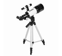 Tomvorks Telescopio Refractor Portátil de 70 Mm Alcance Monocular de Alta Definición 150X para Niños Observación Aves (Blanco)