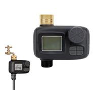 Tomvorks Temporizador de Riego por Goteo Digital, Controlador de Riego Entrada Latón Eficiente para Jardín, Patio, Césped, 2 Salidas, IP55 a Prueba Agua, Temporizador Automático para Todos los