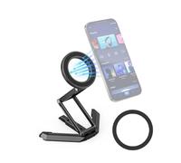 Tomvorks Trípode Magnético Resistente para Teléfono, Soporte Plegable de Mano para Escritorio, Soporte Magnético Fuerte, Experiencia de Viaje Mejorada, Aleación Aluminio, Negro Cantidad del