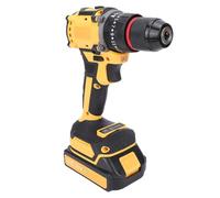 Tomvorks Versátil Juego de Taladro Eléctrico 3 en 1, Destornillador de Impacto Inalámbrico con 2 Baterías, Adecuado para Renovación del Hogar y Proyectos Al Aire Libre (Enchufe Europeo de 100-240 V.)