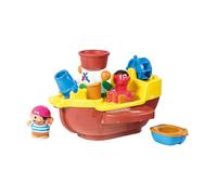 TOMY - Barco Pirata para el baño (T71602) | Juego de baño de juguete de barco pirata, juguetes de baño para niños de 2 a 4 años, juguetes de baño Toomies para juegos
