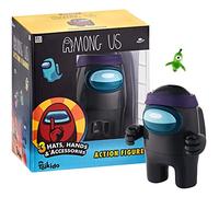 TOMY - Figura de Impostor Among Us Negra, Juguete para niños y Adultos, Figura de colección Among Us de 8-10 Cm, Mini Juguete de colección Among Us Multicoloured E73432