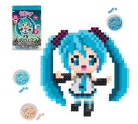 TOMY Jixelz Remix Hatsune Miku Pixel Art Puzzle Kit - 750 piezas | Piezas a presión para crear arte de píxeles coleccionables, exhibición con gancho, arte retro para dormitorio o dormitorio