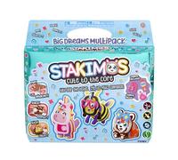 TOMY Stakimos Big Dreams - Juego de manualidades para niños para construir tus propios adorables personajes 3D de espuma de poliéster reciclada, no necesita pegamento ni corte, kits de manualidades