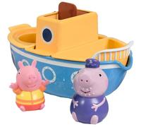 TOMY Toomies Barco de Baño del Abuelo, Pig Juguete de Baño, Flota de Verdad, con Molinillo y Regadera, Incluye 2 Figuras; Recomendado a Partir de los 18 Meses, Bizak