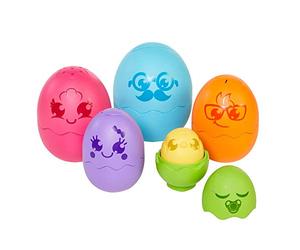 TOMY Toomies Hide and Squeak Nesting Eggs Baby Toy, Educational Shape Sorter with Colours and Sound, Easter Toy for Babies, Toddlers & Little Kids from 6 Months, 1, 2 & 3 Year Olds