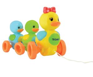 TOMY Toomies Quack Along Ducks Pull Along Toy Educational Toddler Toy with Col