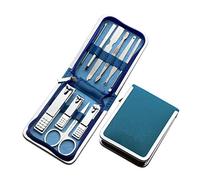 TOMYEUS Profesional Cortaúñas Clavo de Acero al Carbono Negro cortauñas Clippers Conjunto Adulto de la Familia de uñas de Belleza Cuidado Personal Conjunto de 10 Piezas Set (Rojo) Set de Manicura