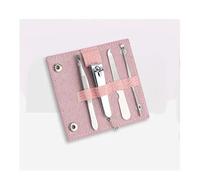 TOMYEUS Profesional Cortaúñas Clavo de Acero Inoxidable Rosa hogar Clippers Simples uñas de manicura pedicura Herramienta de la Belleza Azul del Kit (Juego de 4) Set de Manicura (Color : B)