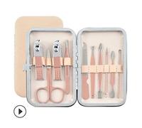 TOMYEUS Profesional Cortaúñas Sistemas de Clavos Conjunto Conjunto Completo de Clippers de uñas Conjunto Caja Oblicua Boca Clippers de uñas Herramienta pedicura oído el artefacto Set de Manicura