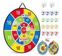TOMYOU Toy Sports Tablero de Dardos de Doble Cara con Bolas Adhesivas, Juegos de Fiesta para Interiores y Exteriores, Agarre Firme Tablero De Dardos con Juego De Lanzamiento,66cm