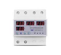 TOMZN 100A 3 Fases 3P+N Selector de Fase de Riel DIN, Protección de Sobretensión y Subtensión, Relés de Monitorización y Protector