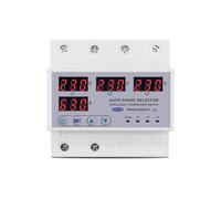 TOMZN 63A - Selector de Fase de Riel DIN Trifásico 3P+N, Protección de Sobretensión y Subtensión, Relé de Protección