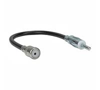 tomzz Audio 1500-008 Adaptador de Antena Enchufe Flexible DIN (M) a Acoplamiento ISO (F) con extensión de Cable de Aproximadamente 20 cm