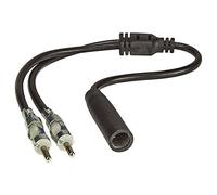 tomzz Audio 1500-027 Divisor de Antena Y-Adaptador Divisor de Antena Cable Adaptador Enchufe DIN ISO Radio de Coche a 2 x Enchufe