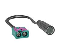 tomzz Audio 1500-030 Doble Fakra (F) Adaptador de Antena Acoplamiento a Acoplamiento DIN (F) Compatible con Audi Seat Skoda VW