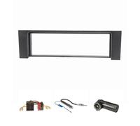tomzz Audio 2403-013 Radio Panel Conjunto Compatible con Audi A4 B6 8E 8H Negro con Adaptador de Radio ISO Adaptador de Antena de alimentación Fantasma DIN ISO
