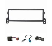 tomzz Audio 2404-029 Juego de biseles de Radio Compatible con BMW Mini One One D Cooper Cooper S (R50 R52 R53) 2001-2006 Adaptador Quadlock Fakra