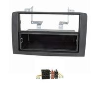 tomzz Audio 2414-028 Conjunto de Panel de Radio Compatible con Fiat Idea Lancia Musa Negro con Adaptador de Radio ISO