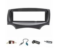 tomzz Audio 2415-051 Conjunto de Panel de Radio Compatible con Ford KA RU8 año 2009-2017 Negro con Adaptador de Radio ISO Fakra Adaptador de Antena DIN ISO
