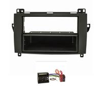 tomzz Audio 2434-017 Juego de Panel de Radio Compatible con Mercedes A (W169) B (W245) Sprinter (W906) Viano Vito Negro con Adaptador Quadlock ISO