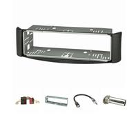 tomzz Audio 2451-022 Juego de Panel de Radio Compatible con Smart fortwo (450) año 1998-2007 Gris Oscuro con Ranura metálica Adaptador de Radio ISO Raku2 Adaptador de Antena ISO