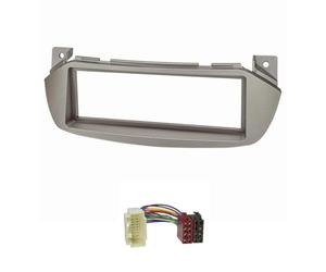 tomzz Audio 2454-017 Conjunto de Panel de Radio Compatible con Suzuki Alto año 2009-2016 Nissan Pixo año 2009-2013 Plateado metálico con Adaptador de Radio ISO