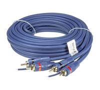 tomzz Audio 5500-001 Cable Profesional RCA Cinch de 5 m, apantallado en 2 Pliegues, Azul, con Cable Remoto