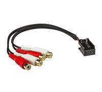 tomzz Audio 7557-000 AUX IN Line-out Adaptador Compatible con Audi Seat Skoda VW Quadlock 12-Pin para Cinch Acoplamiento de 4 Canales