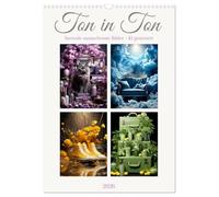 Ton in Ton (Wandkalender 2026 DIN A3 hoch), CALVENDO Monatskalender: Fantasie und Inspiration bringen die surrealen Bilder Ton in Ton - KI generiert