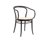 TON Sillón asiento de mimbre Ton no.30 Barniz negro B123-asiento ratán New Rotting