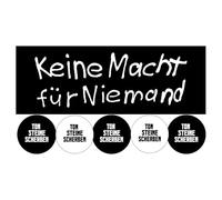 Ton Steine Scherben 5 pegatinas de PVC con texto en alemán "Keine Macht für niemand"