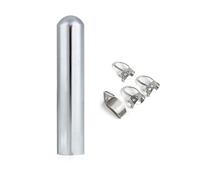 Tonbar de guitarra con 4 púas de dedo, barra de acero para guitarra hawaiana, tobogán de guitarra de acero para guitarra eléctrica, accesorios de guitarra hawaiana