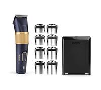 BaByliss Cortapelos Lithium Performance - Cortapelos Profesional inalámbrico, 45 ajustes de longitud (0.6-28 mm), Batería de litio, Maquina de cortar el pelo, Azul oscuro/oro, E986E