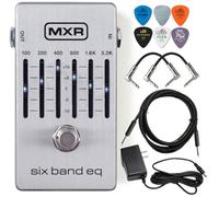 Tonebird MXR M109S - Pedal de efectos de frecuencia ecualizador de seis bandas con fuente de alimentación Tonebird de 9 V, cable de conexión, paquete de púas